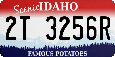 ID license plate 2T3256R