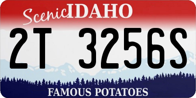 ID license plate 2T3256S