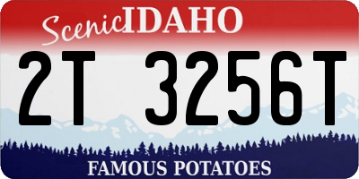 ID license plate 2T3256T