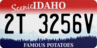 ID license plate 2T3256V