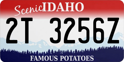 ID license plate 2T3256Z