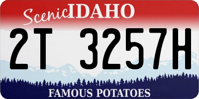 ID license plate 2T3257H