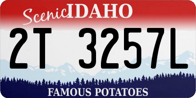 ID license plate 2T3257L