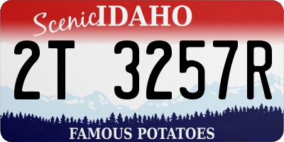 ID license plate 2T3257R