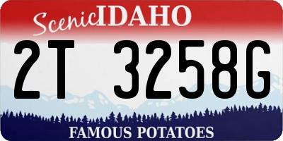 ID license plate 2T3258G