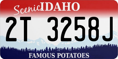 ID license plate 2T3258J