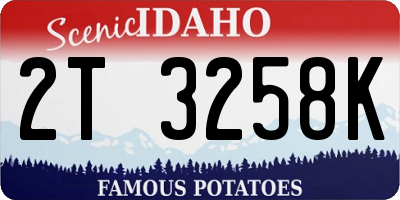 ID license plate 2T3258K