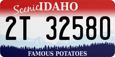 ID license plate 2T3258O