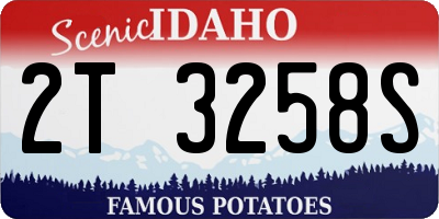 ID license plate 2T3258S