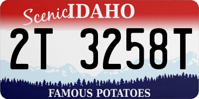 ID license plate 2T3258T