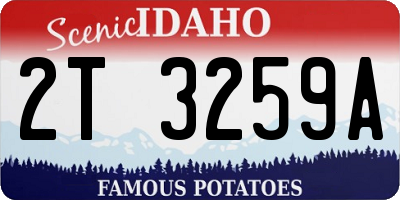 ID license plate 2T3259A