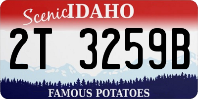 ID license plate 2T3259B
