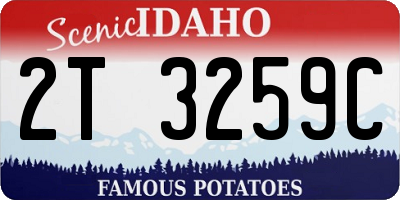 ID license plate 2T3259C