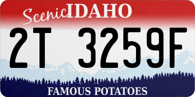 ID license plate 2T3259F