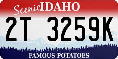ID license plate 2T3259K