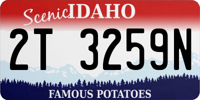 ID license plate 2T3259N