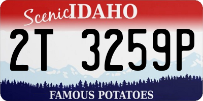 ID license plate 2T3259P