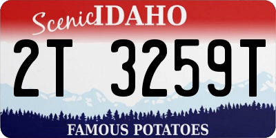 ID license plate 2T3259T