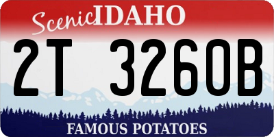ID license plate 2T3260B