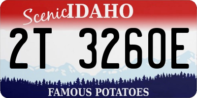 ID license plate 2T3260E