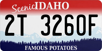 ID license plate 2T3260F
