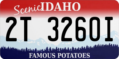 ID license plate 2T3260I