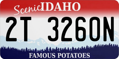 ID license plate 2T3260N