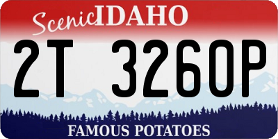 ID license plate 2T3260P