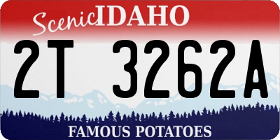 ID license plate 2T3262A
