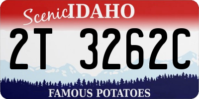 ID license plate 2T3262C