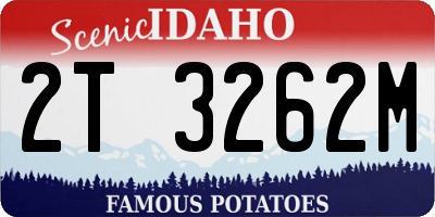 ID license plate 2T3262M