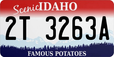 ID license plate 2T3263A