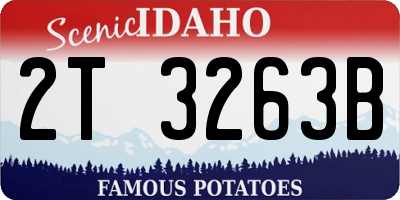 ID license plate 2T3263B
