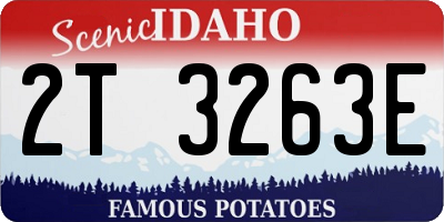 ID license plate 2T3263E