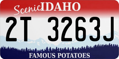 ID license plate 2T3263J