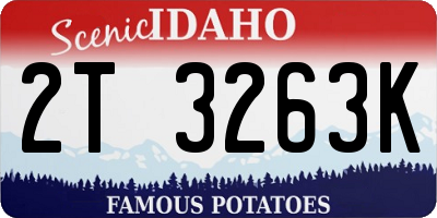 ID license plate 2T3263K