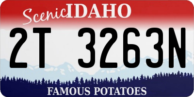 ID license plate 2T3263N