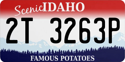 ID license plate 2T3263P