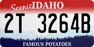 ID license plate 2T3264B