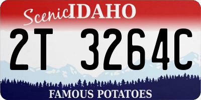 ID license plate 2T3264C