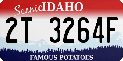 ID license plate 2T3264F