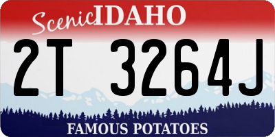 ID license plate 2T3264J