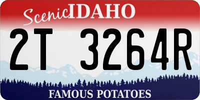 ID license plate 2T3264R