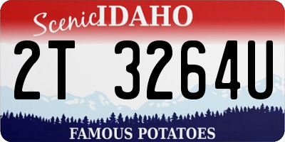 ID license plate 2T3264U