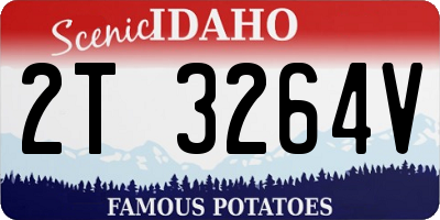 ID license plate 2T3264V
