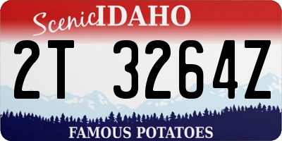 ID license plate 2T3264Z