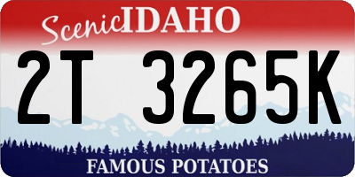 ID license plate 2T3265K