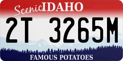 ID license plate 2T3265M