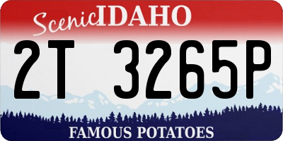 ID license plate 2T3265P