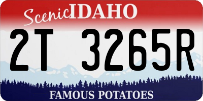 ID license plate 2T3265R